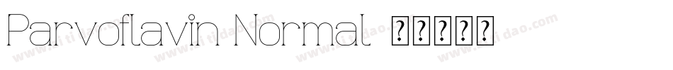 Parvoflavin Normal字体转换